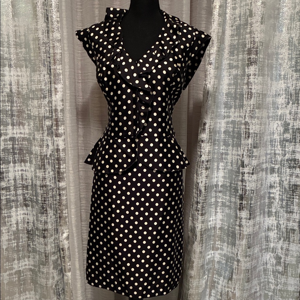 Vintage Kay Unger Polka Dot Suit